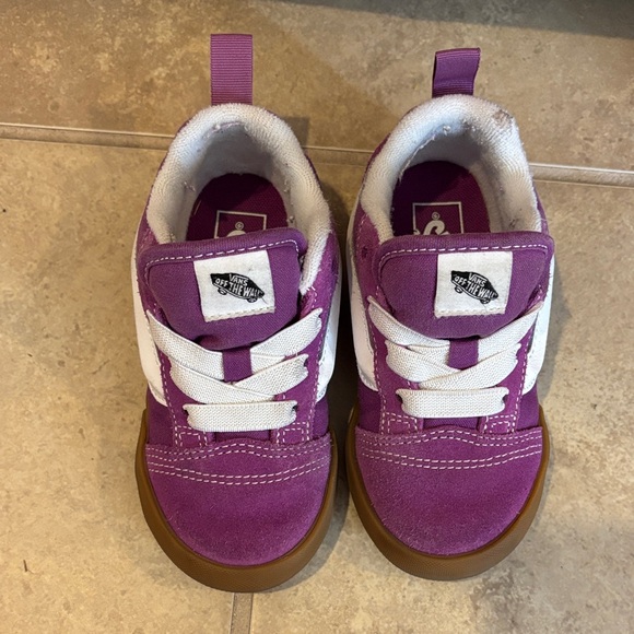 Vans Kids Purple and White Sneakers - Picture 2 of 7